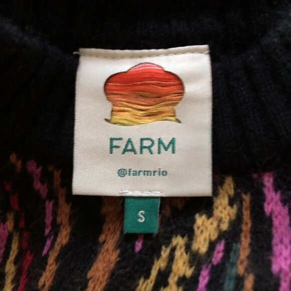 Farm Rio puff balloon sleeve rainbow zebra sweater - Picture 11 of 11